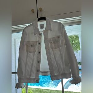 AG Adriano Goldschmied White Denim Jacket